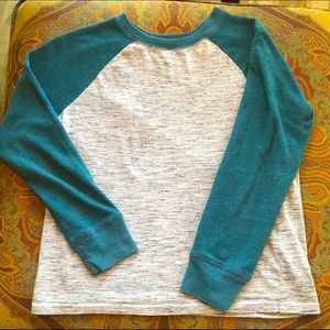 Blue and gray boys top